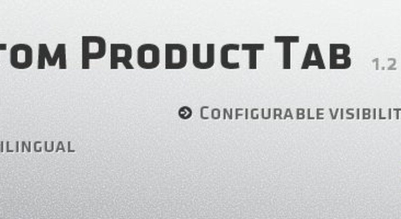 Custom Product Tab v1.2.2