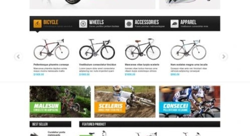 OpenCart Bike Store Theme
