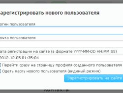 Плагин «Администрирование (Admin users)»