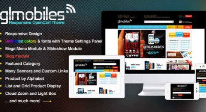 Opencart -1.5 GLMobiles theme