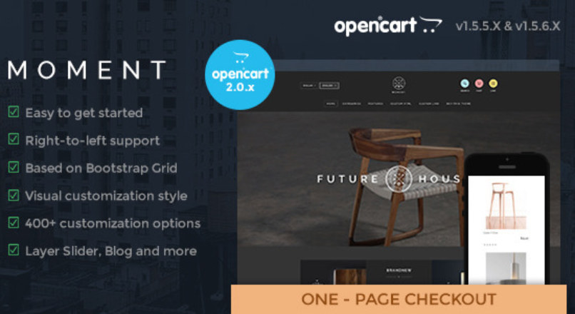 Moment – A supreme furniture OpenCart theme
