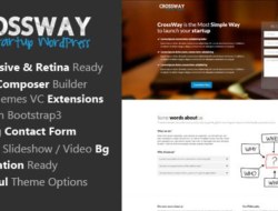 CrossWay v1.1 – Startup Landing Page Bootstrap WP Theme