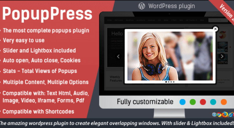 PopupPress v2.18 – Popups with Slider & Lightbox for WP