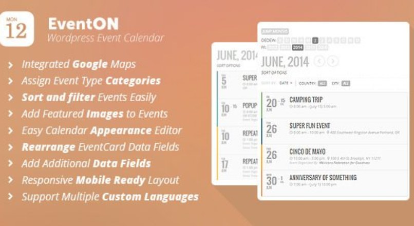EventOn v2.3.15 – WordPress Event Calendar Plugin