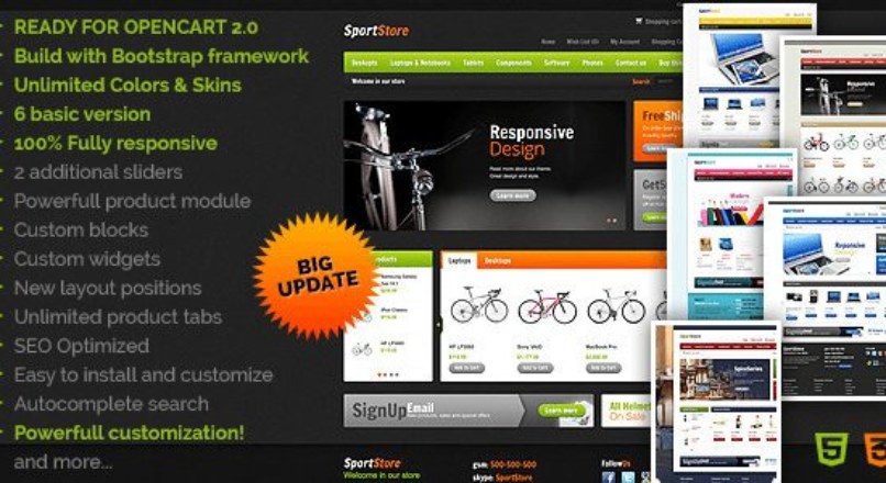 SportStore – Modern Multi-Purpose OpenCart Theme v.2.6