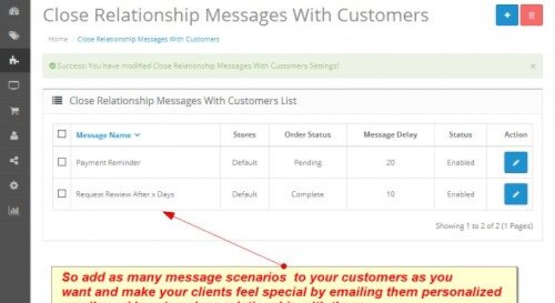 Automated Customer Care Messages(Request Review) — OC 2.X-1.5.X