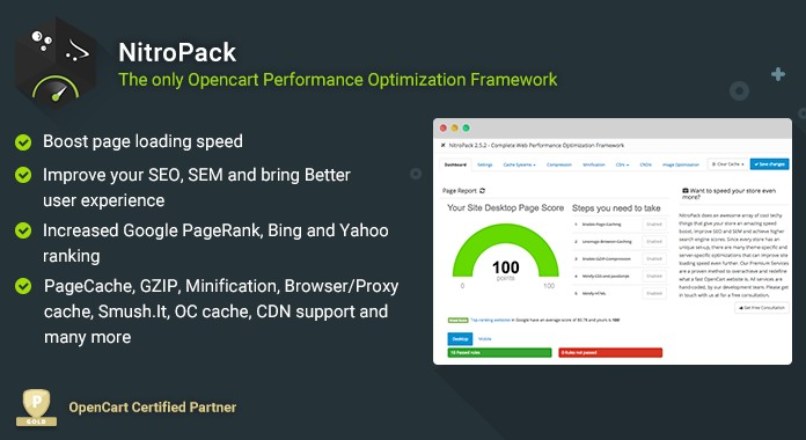 NitroPack Cache 2.5.3 (for OpenCart 2.x) nulled