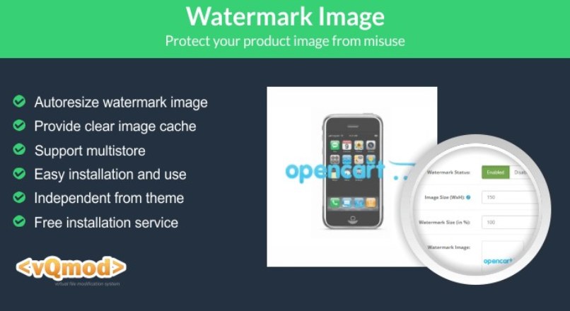 Watermark Image Opencart 1.5-2.x