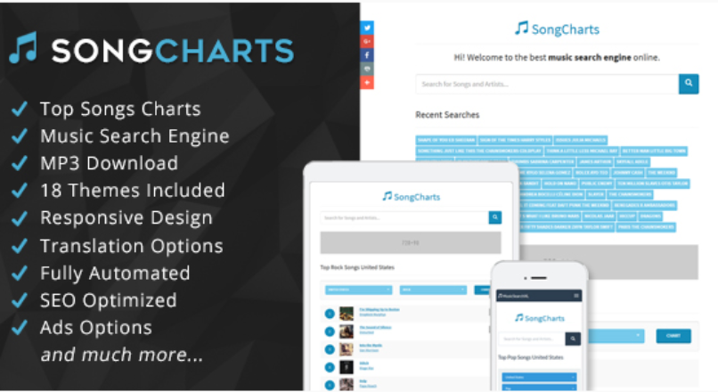 SongCharts — Top Songs Charts and Music Search Engine