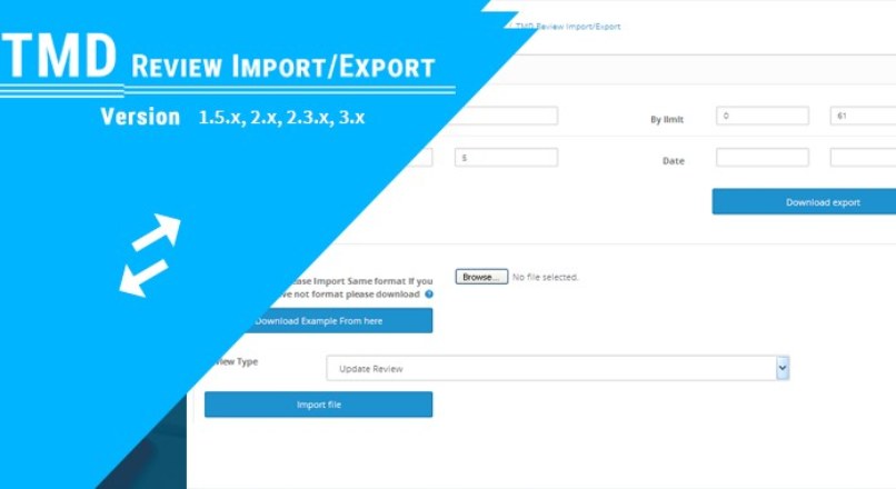 Import and export Product Review 2.x