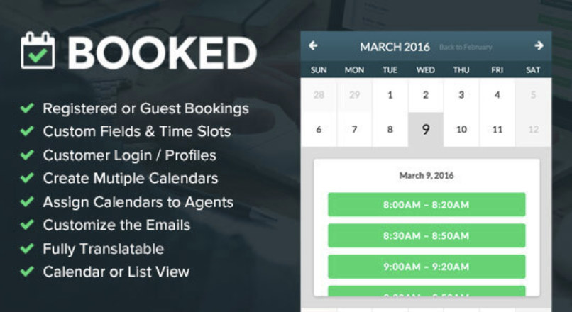 Booked 2.1 – Appointment Booking for WordPress nulled