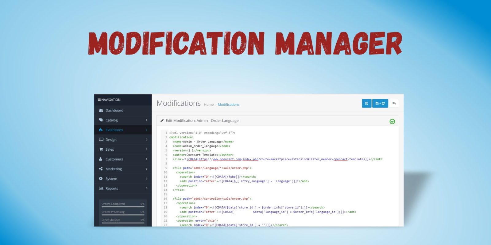 Manage mods