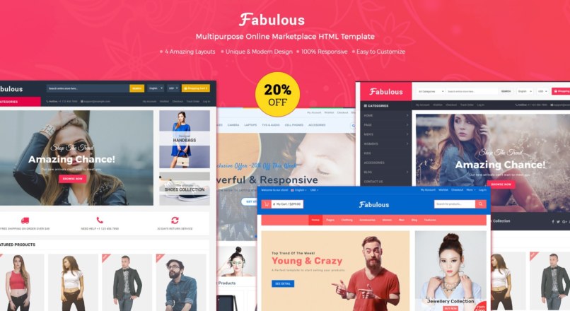 Fabulous Multipurpose eCommerce HTML Template