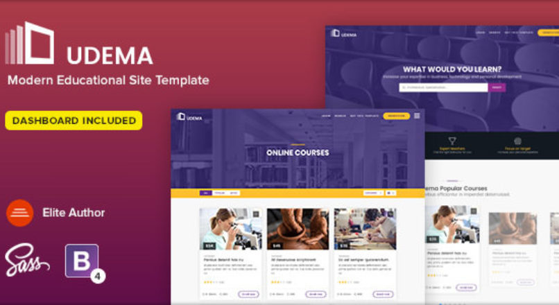 UDEMA — Modern Educational Site Template