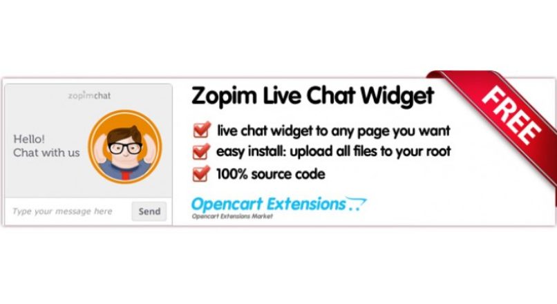 Zopim Live Chat Widget – OpenCart 2.X