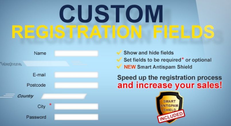 Custom Registration Fields / Упрощенная Регистрация Opencart
