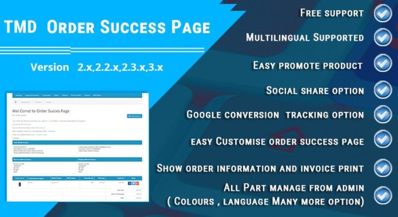 Order Success Page – Opencart 2.x-3.x