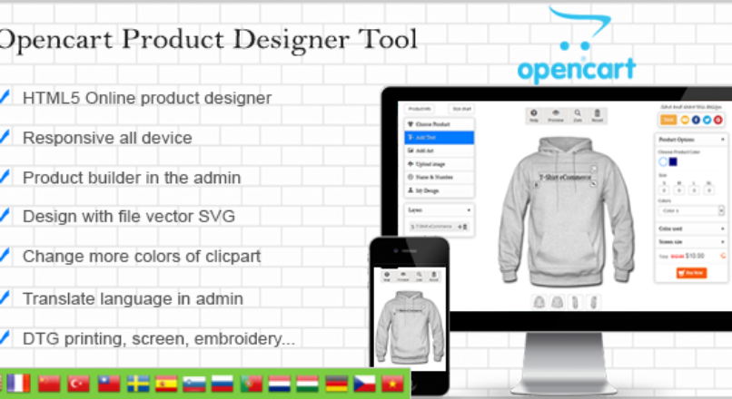 Opencart Custom Product Designer 4.4.1
