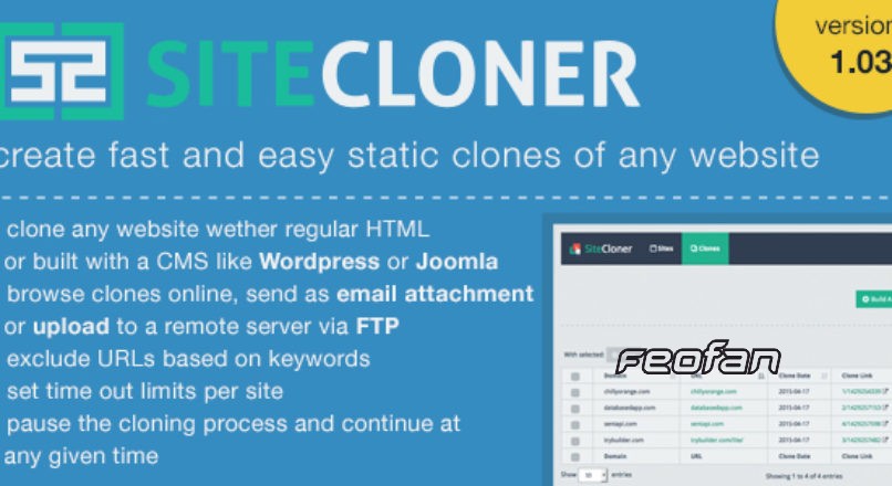 SiteCloner – Делайте клоны или копии любого сайта