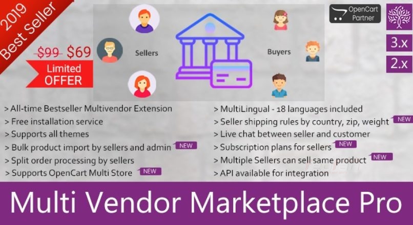 Purpletree Multivendor For Opencart / Multiseller Marketplace nulled