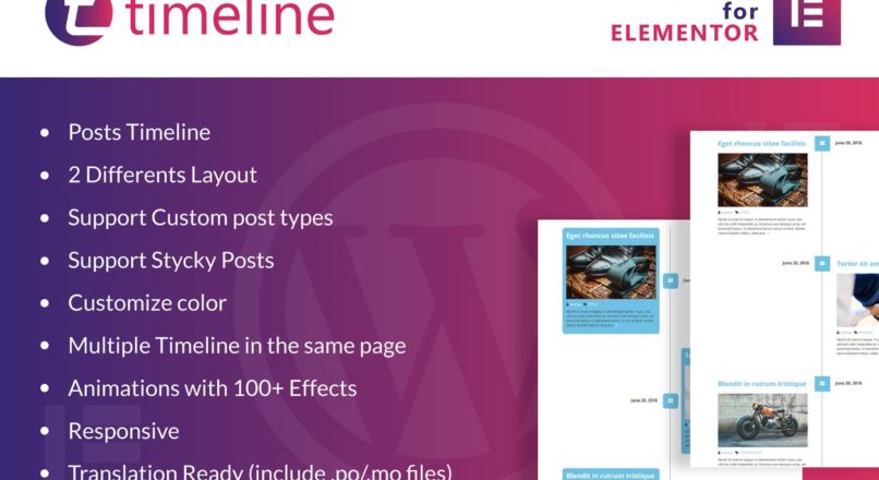Timeline for Elementor WordPress Plugin