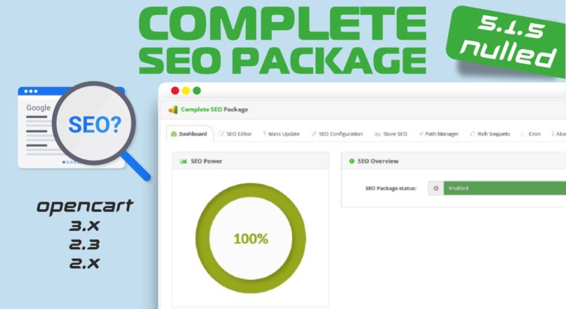 Complete SEO Package the best seo extension for opencart v5.1.5 nulled