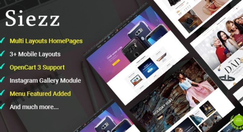 Siezz Multi-purpose OpenCart 3 Theme ( Mobile Layouts Included)