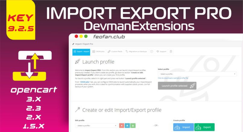 Import / Export Pro v.9.2.5 DevmanExtensions.com KEY