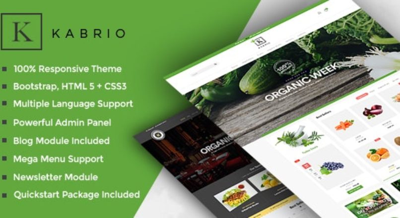Kabrio Food Store Responsive OpenCart Theme
