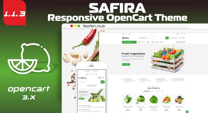 Safira Responsive OpenCart Theme (Included Color Swatches) v1.1.3
