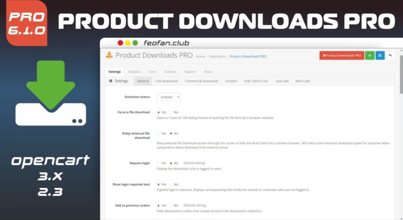 Product Downloads PRO OpenCart 3.x-2.3 v6.1.0