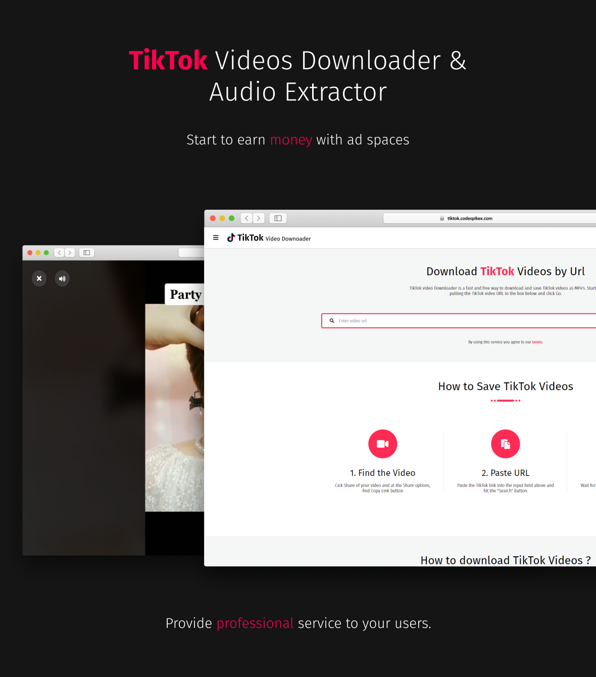 Watermark tiktok with video downloader Tiktok Saver