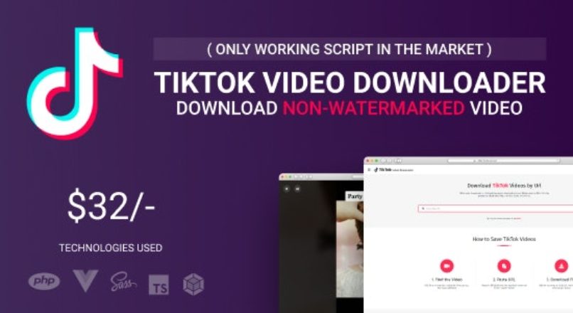 Watermark tiktok with video downloader TikTOK Without