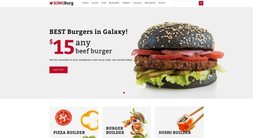 KingBurg Burger OpenCart Template