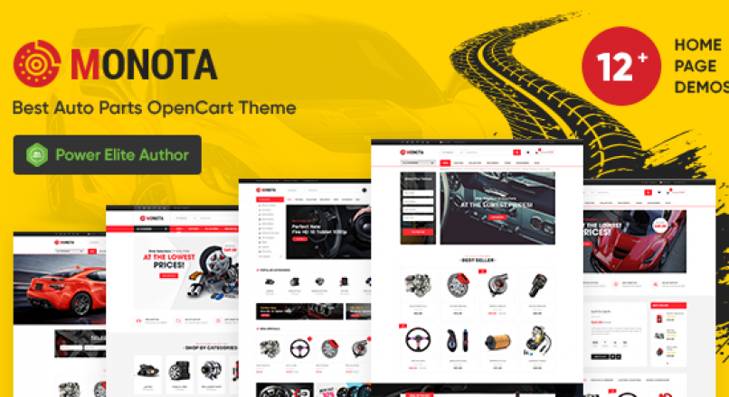 Monota Auto Parts, Tools, Equipment and Accessories Store OpenCart Theme v.1.1.0