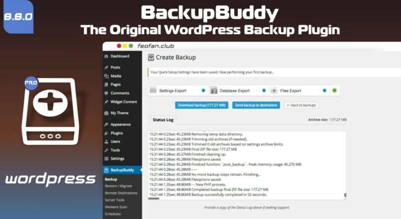BackupBuddy 8.8.0 – The Original WordPress Backup Plugin