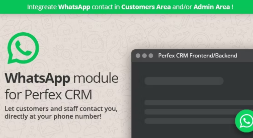 WhatsApp module for Perfex CRM 1.0 latest nulled