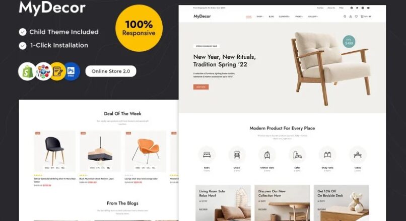 MyDecor – Мебель, интерьер, искусство и ремесла Shopify Theme + QuickStart