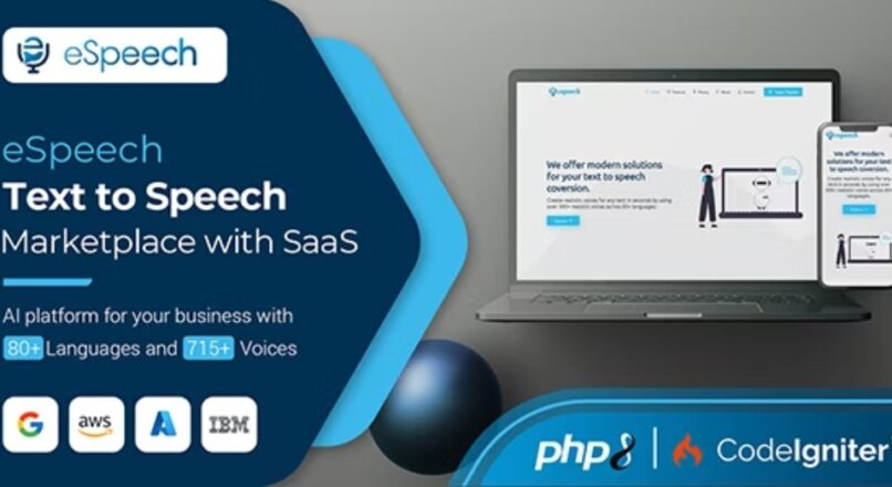 eSpeech – AI Text to Speech Marketplace with SaaS v1.4.3