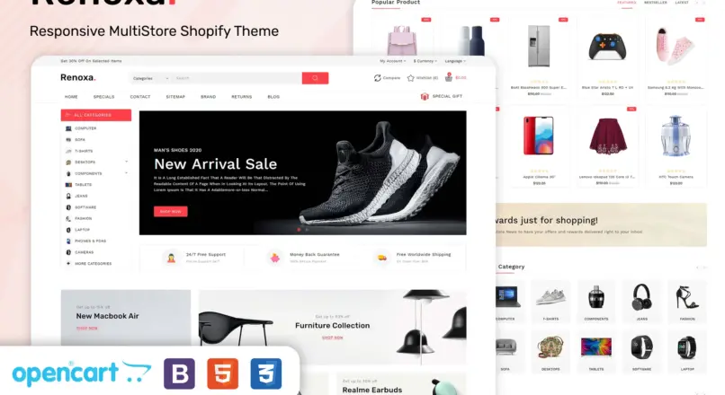 Renoxa – Multipurpose Opencart Responsive theme + Quickstart