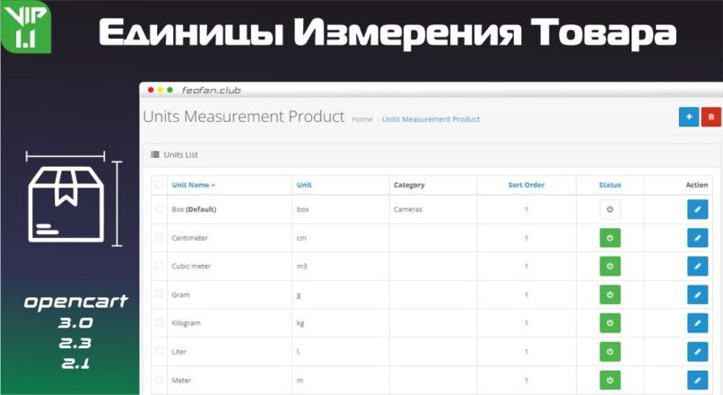 Единицы Измерения Товара v1.1 VIP